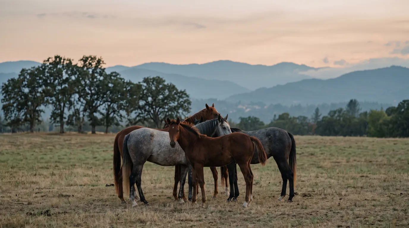 Chevaux en liberté, CRC Genas Ranch, Rhône